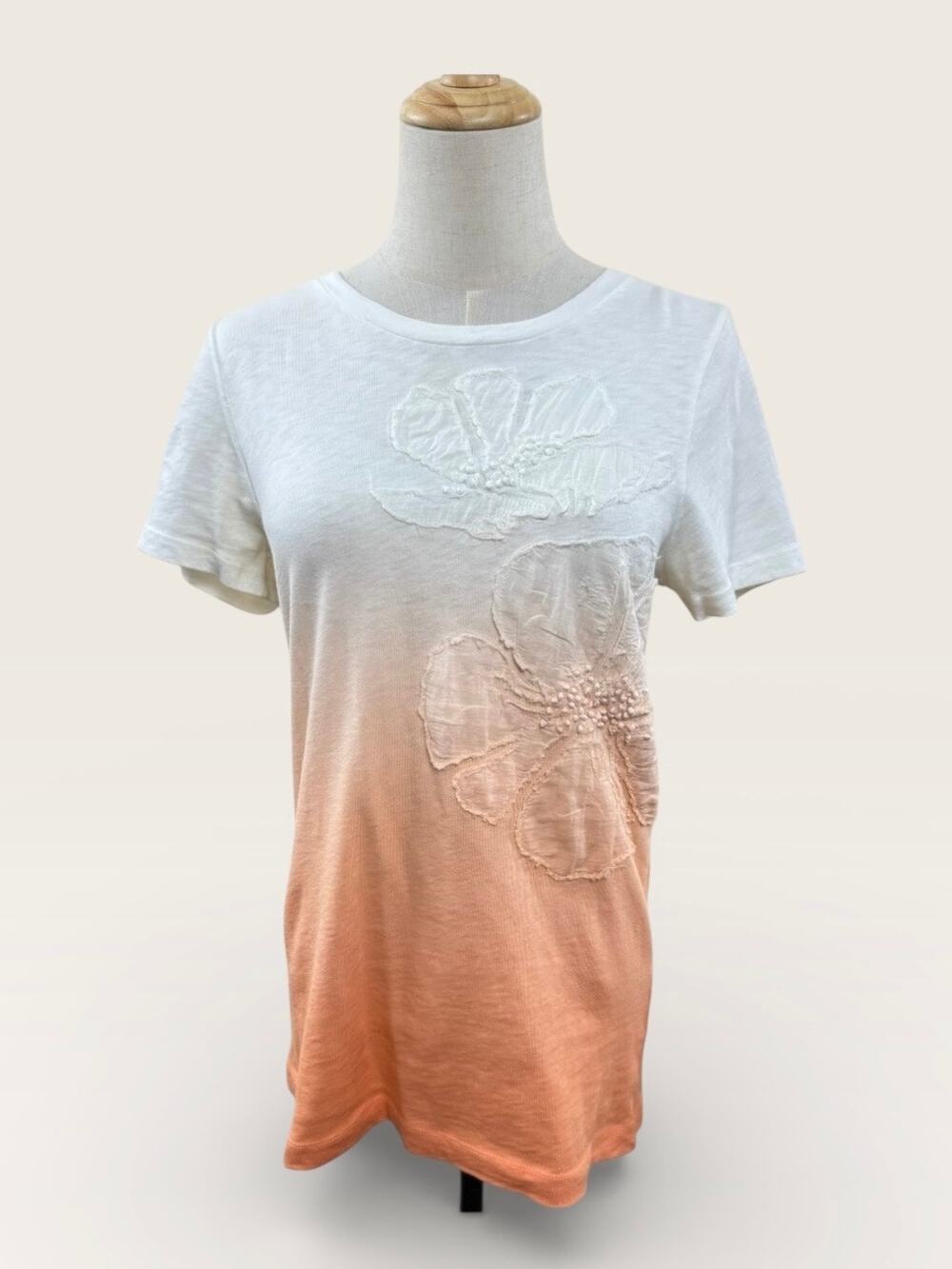 J.Crew Ombre Applique Floral Tee, Size S